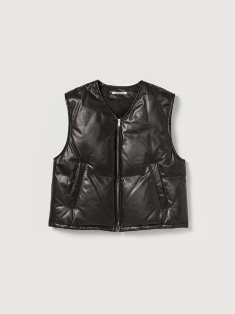 AURALEE FINE CALF LEATHER DOWN VEST