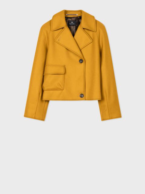 Paul Smith Chartreuse Wool-Cashmere Cocoon Coat