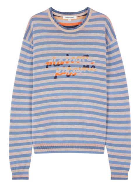 Maison Kitsuné striped crew-neck sweater