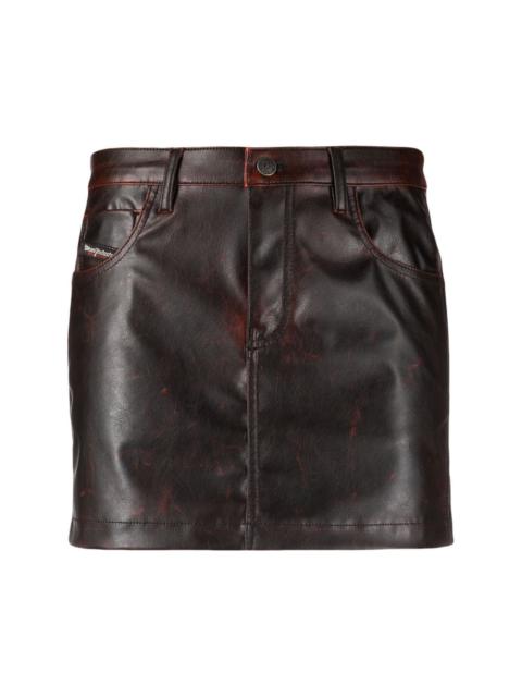 O-Kin faux-leather miniskirt