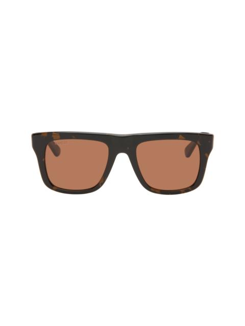 GUCCI Brown Square Frame Sunglasses