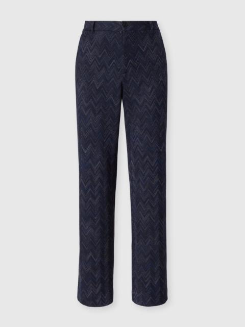 Missoni Striped wool and viscose knit trousers