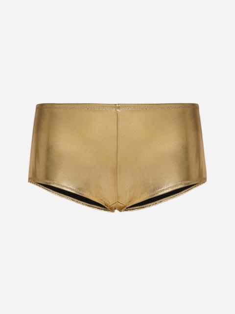 Dolce & Gabbana Foiled jersey low-rise panties