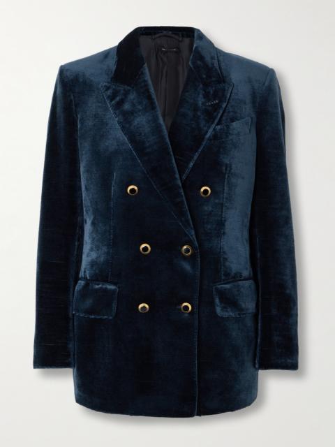 TOM FORD Double-breasted Velvet Blazer