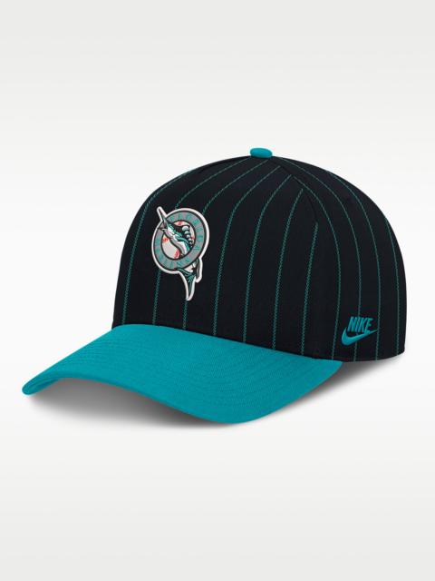 Nike Florida Marlins Cooperstown Rise Men's Nike MLB A-Frame Adjustable Hat