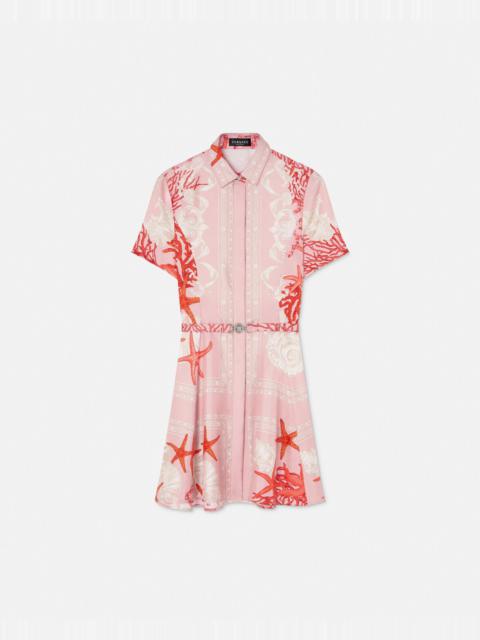 VERSACE Barocco Sea Silk Shirt Dress