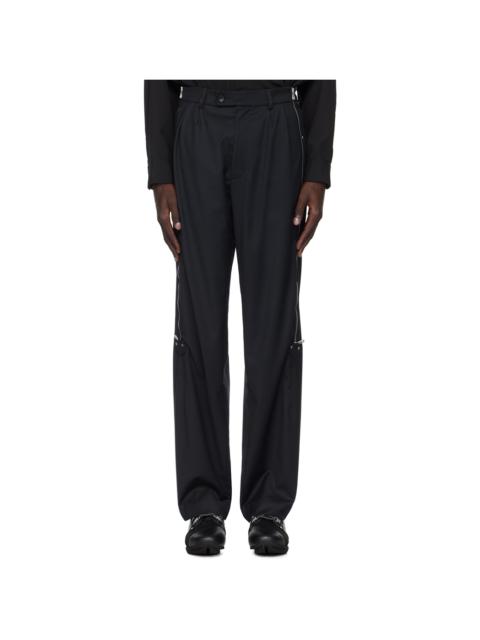 Kiko Kostadinov Navy Knox Zip Trousers