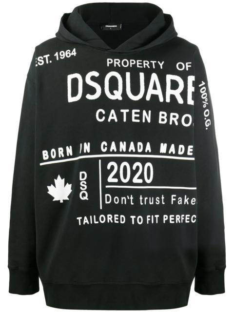 DSQUARED2 printed hooded sweatshirt