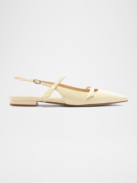 ALEXANDRE BIRMAN Tita Leather Slingback Flats