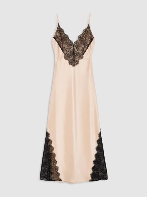 ANINE BING Judy Dress - Golden Beige And Black Lace