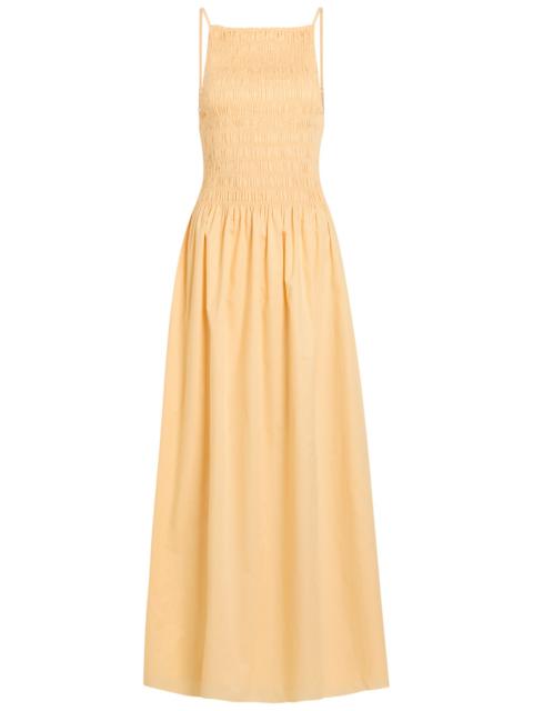 FAITHFULL Faithfull The Brand Laia Shirred Cotton Maxi Dress