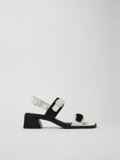 CAMPERLAB White and Black Leather Sandals for Women.