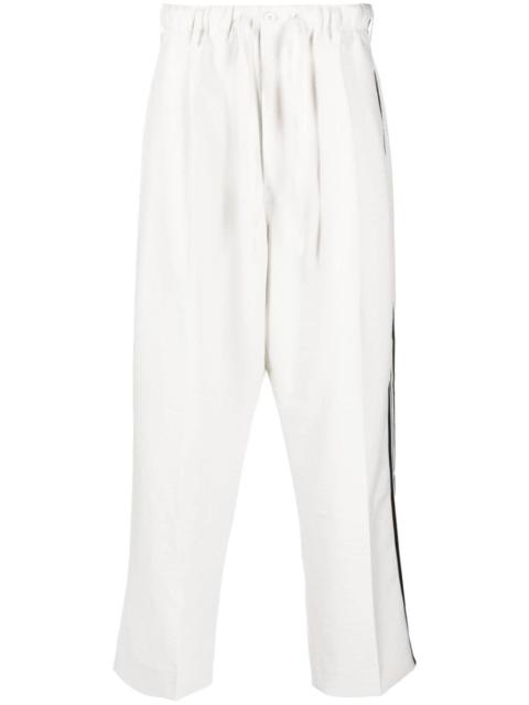 straight-leg side-stripe trousers