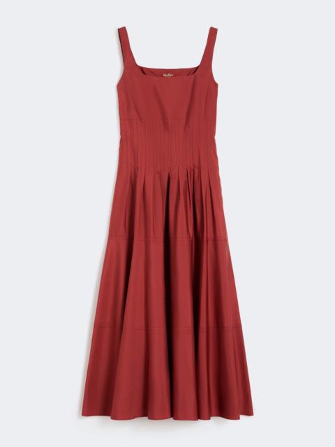 Max Mara Poplin full-skirt dress - BRICK RED