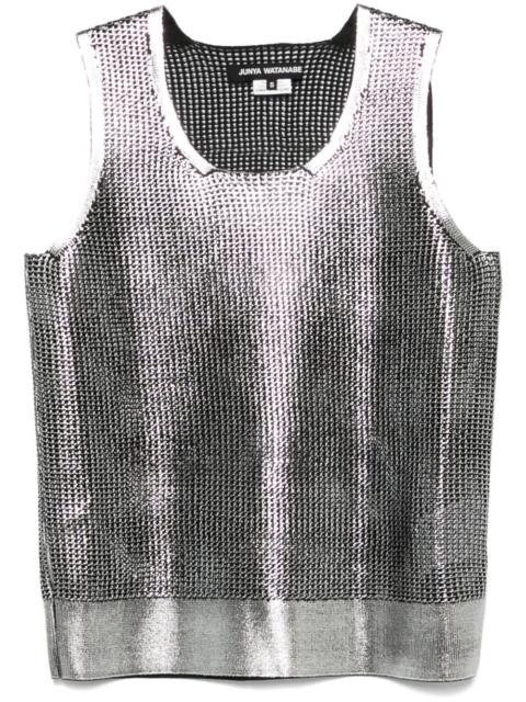 Junya Watanabe metallic-finish tank top