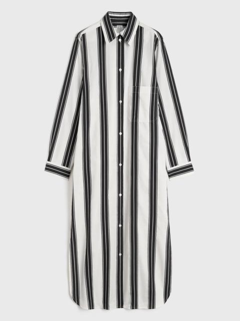 Jacquard-striped tunic dress black/white