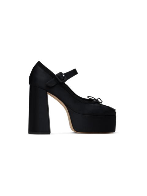 Simone Rocha Black Heart Toe Platform Heels