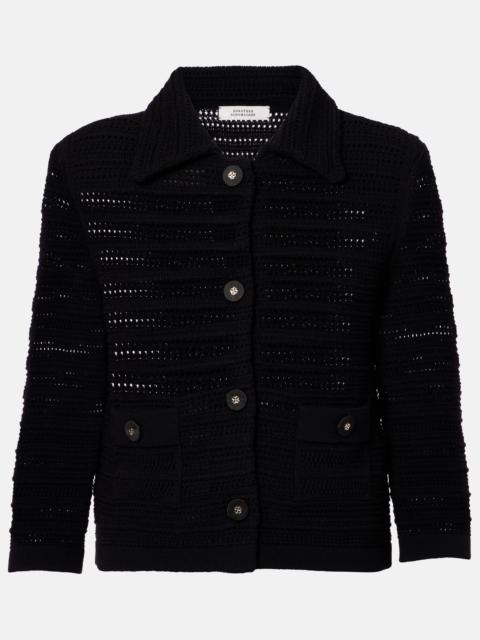 DOROTHEE SCHUMACHER Precise Pointelle cotton-blend cardigan