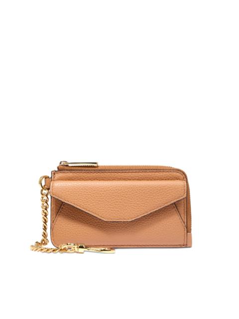 LANCEL Enveloppe chain-detailed zip card holder