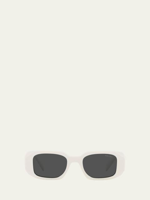 Prada Geometric Rectangle Acetate Sunglasses