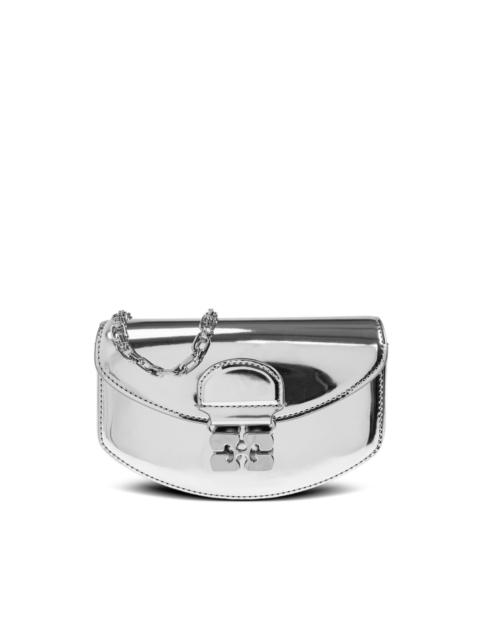 GANNI metallic-effect clasp chain mini bag