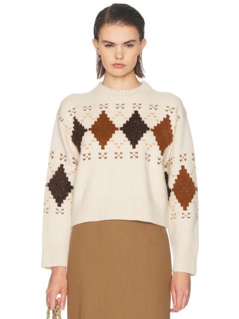 CALLE DEL MAR Donegal Argyle Crewneck Sweater