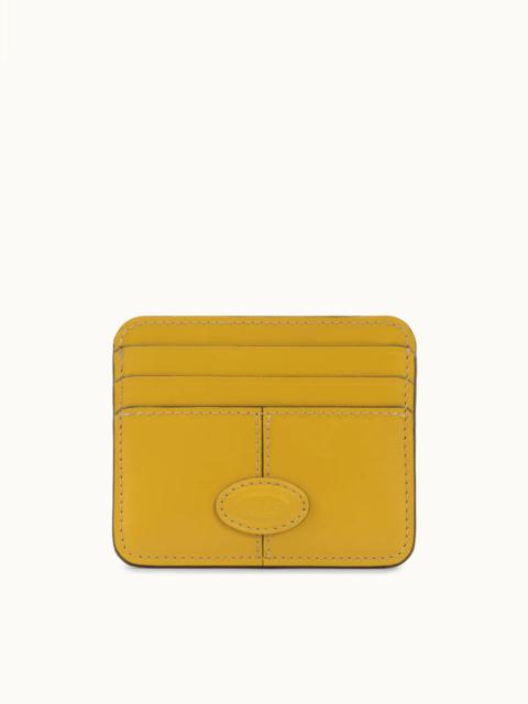 Tod's CREDIT CARD HOLDER IN LEATHER - YELLOW