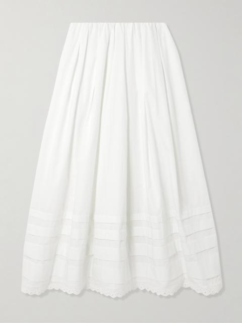FAITHFULL Ruth Broderie Anglaise Cotton Midi Skirt