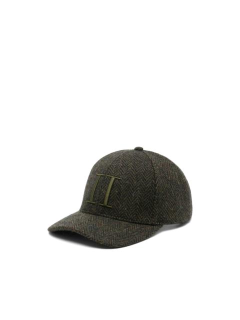 Les Deux herringbone-pattern embroidered-logo baseball cap
