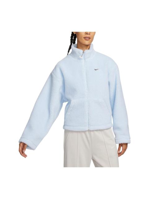 (WMNS) Nike Sportswear faux sherpa jacket 'Blue' FV4009-423