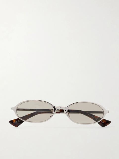 SAINT LAURENT SL 935 Round-Frame Silver-Tone Sunglasses