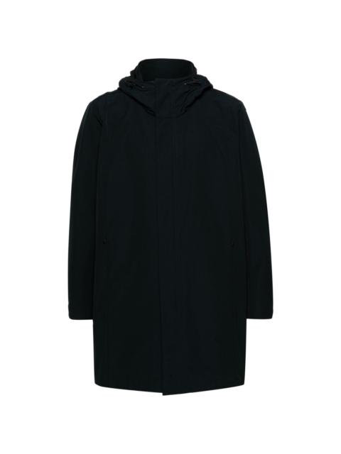 hooded zip-up coat