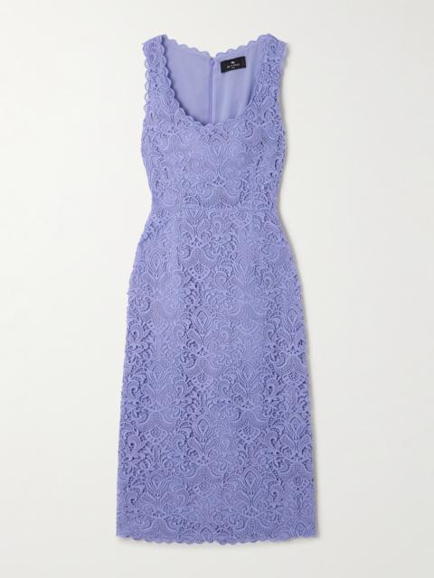 Etro Scalloped Guipure Lace Midi Dress
