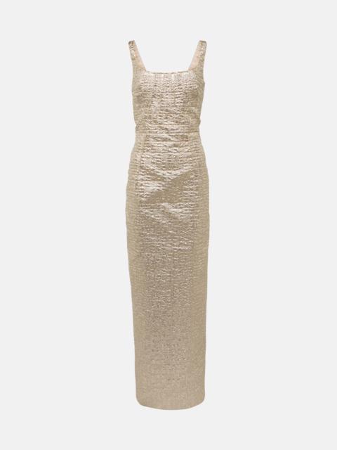Sharon metallic seersucker gown