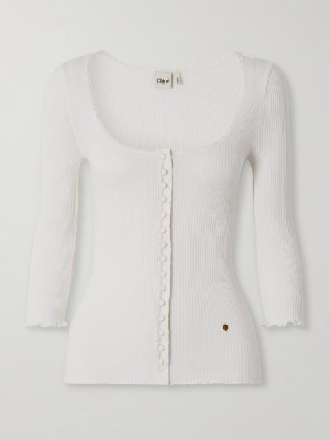 Chloé Ribbed Cotton Top
