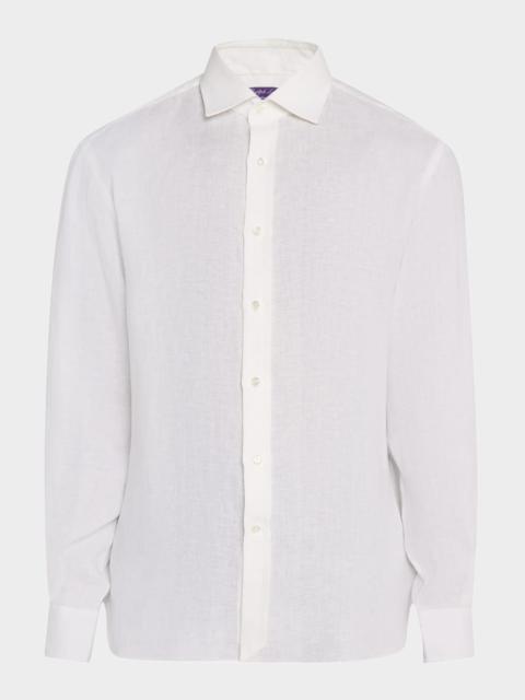 Ralph Lauren x Neiman Marcus Men's Textured Linen Sport Shirt