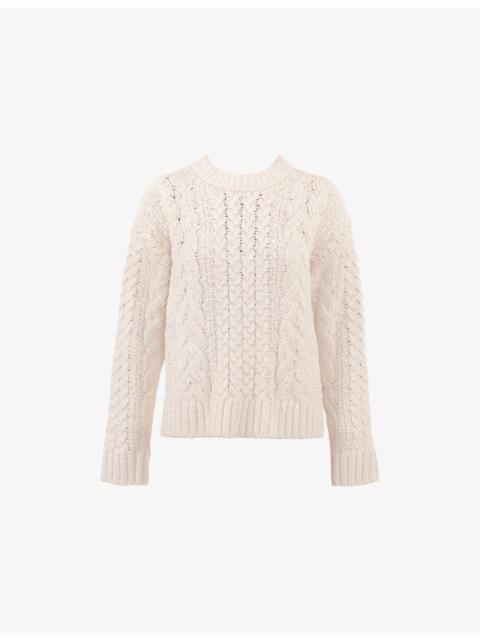 House of CB Jasper Cable-Knit Cotton-Blend Jumper