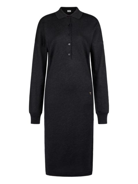 Tod's polo-neck buttoned midi dress