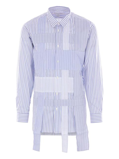 Comme des Garçons SHIRT striped patchwork shirt