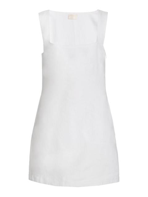 POSSE Exclusive Alice Linen Mini Dress white