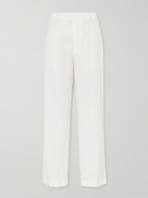 Polo Ralph Lauren Pleated Linen Straight-leg Pants
