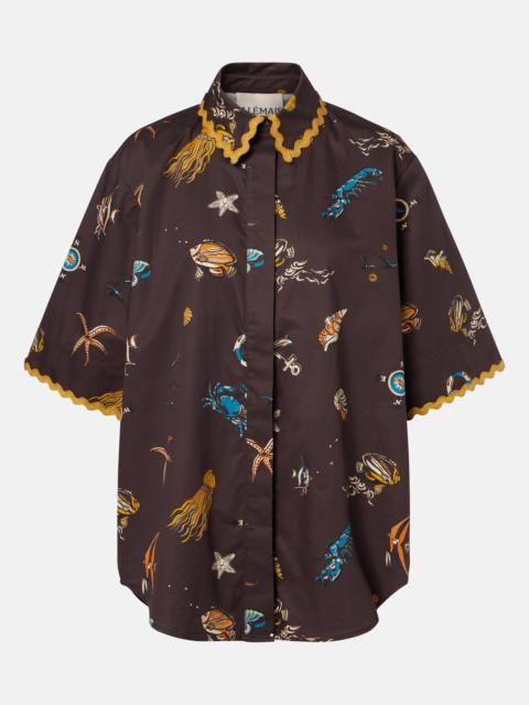 ALÉMAIS Printed cotton bowling shirt