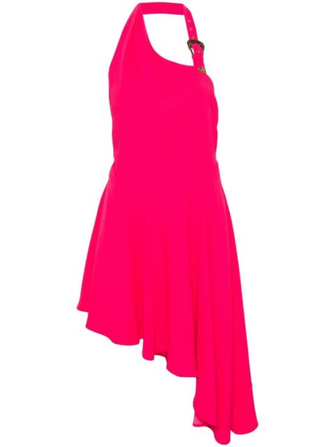 VERSACE JEANS COUTURE logo-engraved-buckle crepe dress