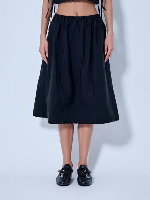CECILIE BAHNSEN CBFiella Embroidered Scalloped Taffeta Midi Skirt