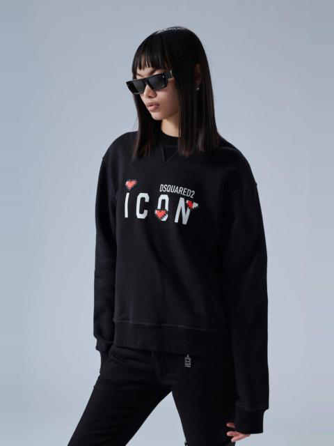 DSQUARED2 ICON GAME LOVER COOL SWEATSHIRT