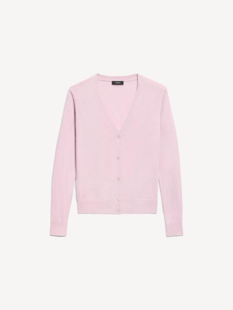 Theory V-Neck Cardigan in Regal Wool