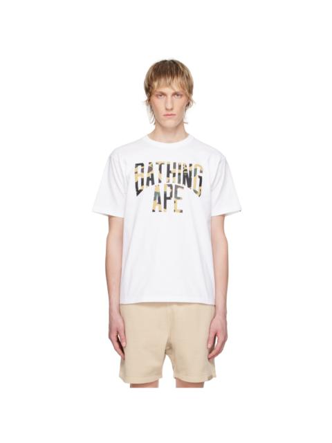A BATHING APE® White 1st Camo NYC T-Shirt
