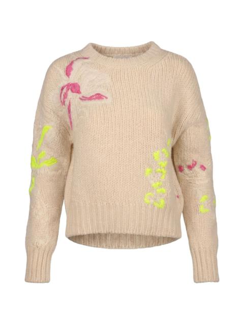 Valentino floral embroidered sweater