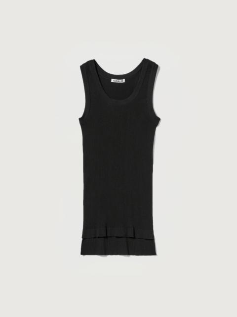 AURALEE COTTON HIGH GAUGE RIB KNIT TANK