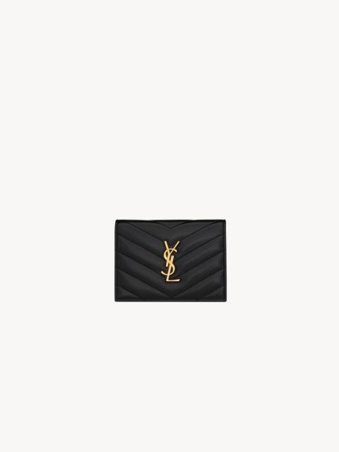 CASSANDRE MATELASSÉ FLAP CARD CASE IN LAMBSKIN